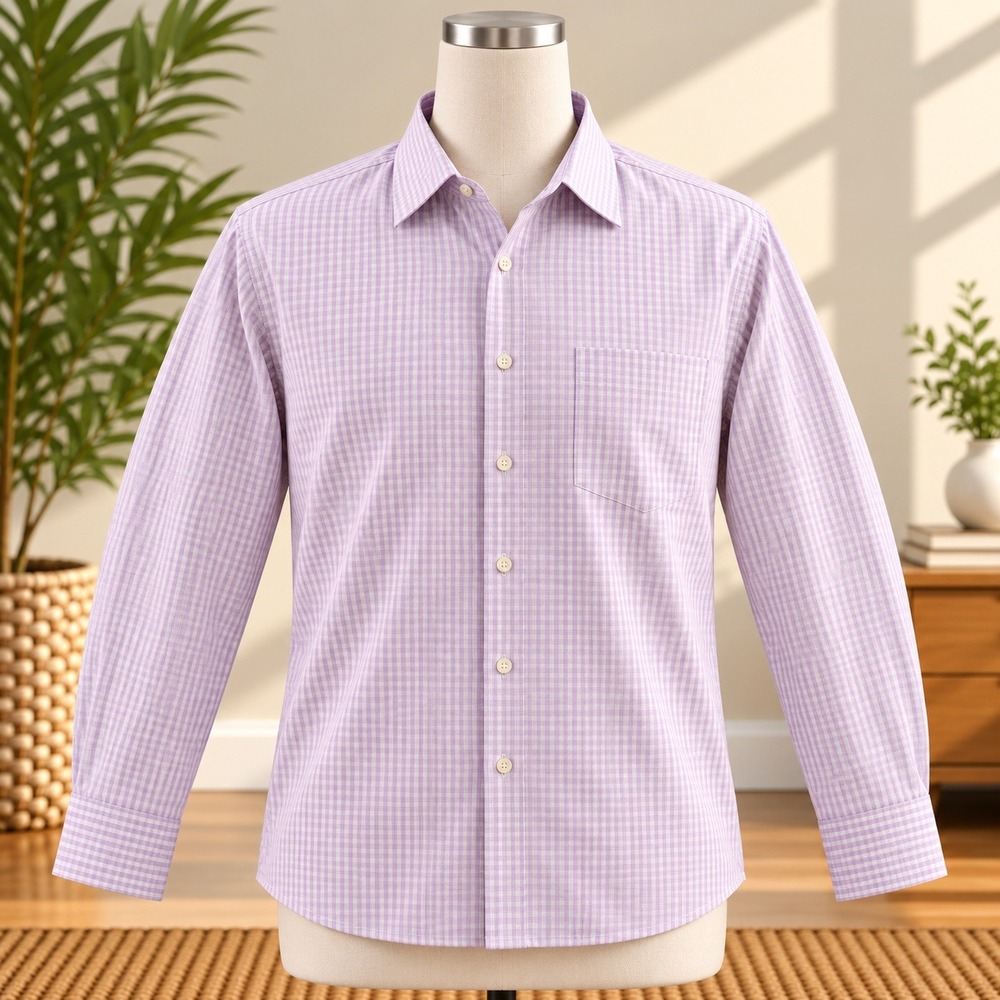 English Laundry Button Down Shirt Mens XL Purple Pinstripe Long Sleeve Paisley